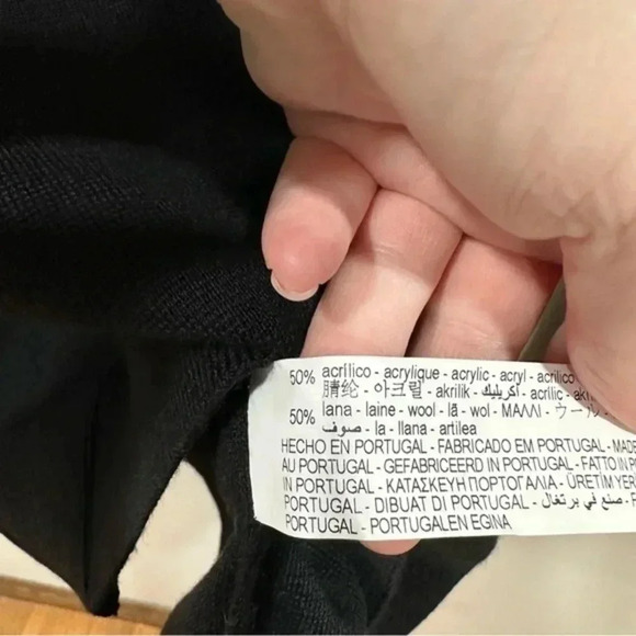 Zara black men’s wool blend sweater Large 4566/301 - Picture 8 of 8